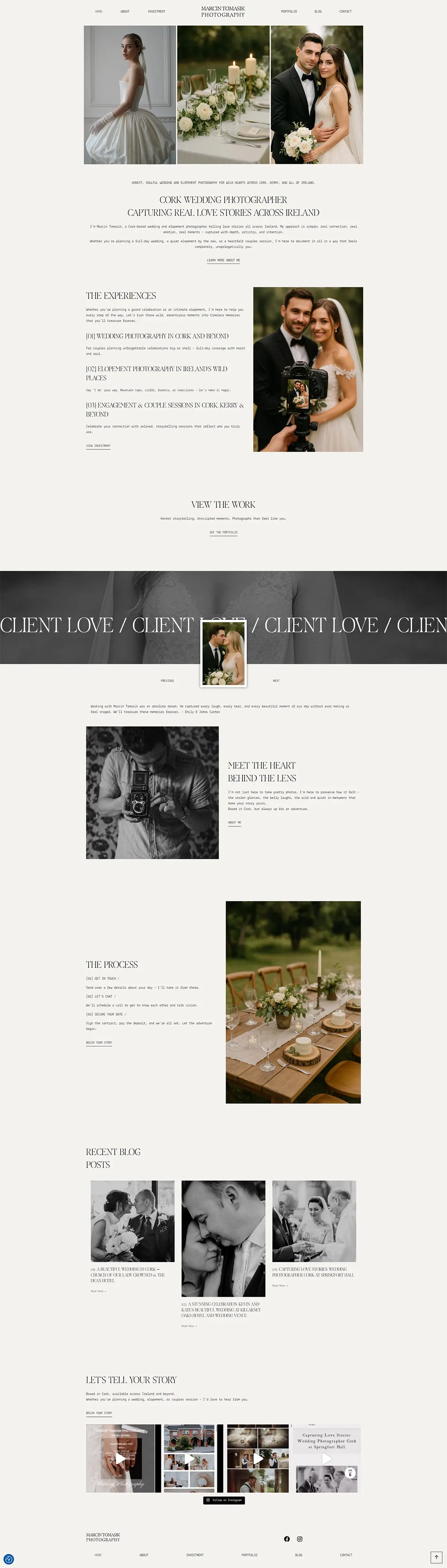 Full-page preview: MT Photo website